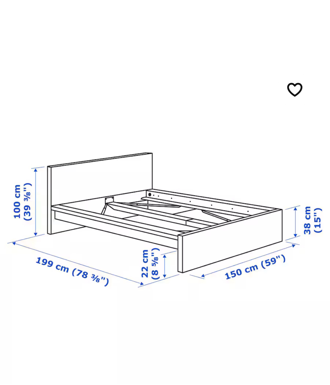Double IKEA Malm Bed Frame thumbnail