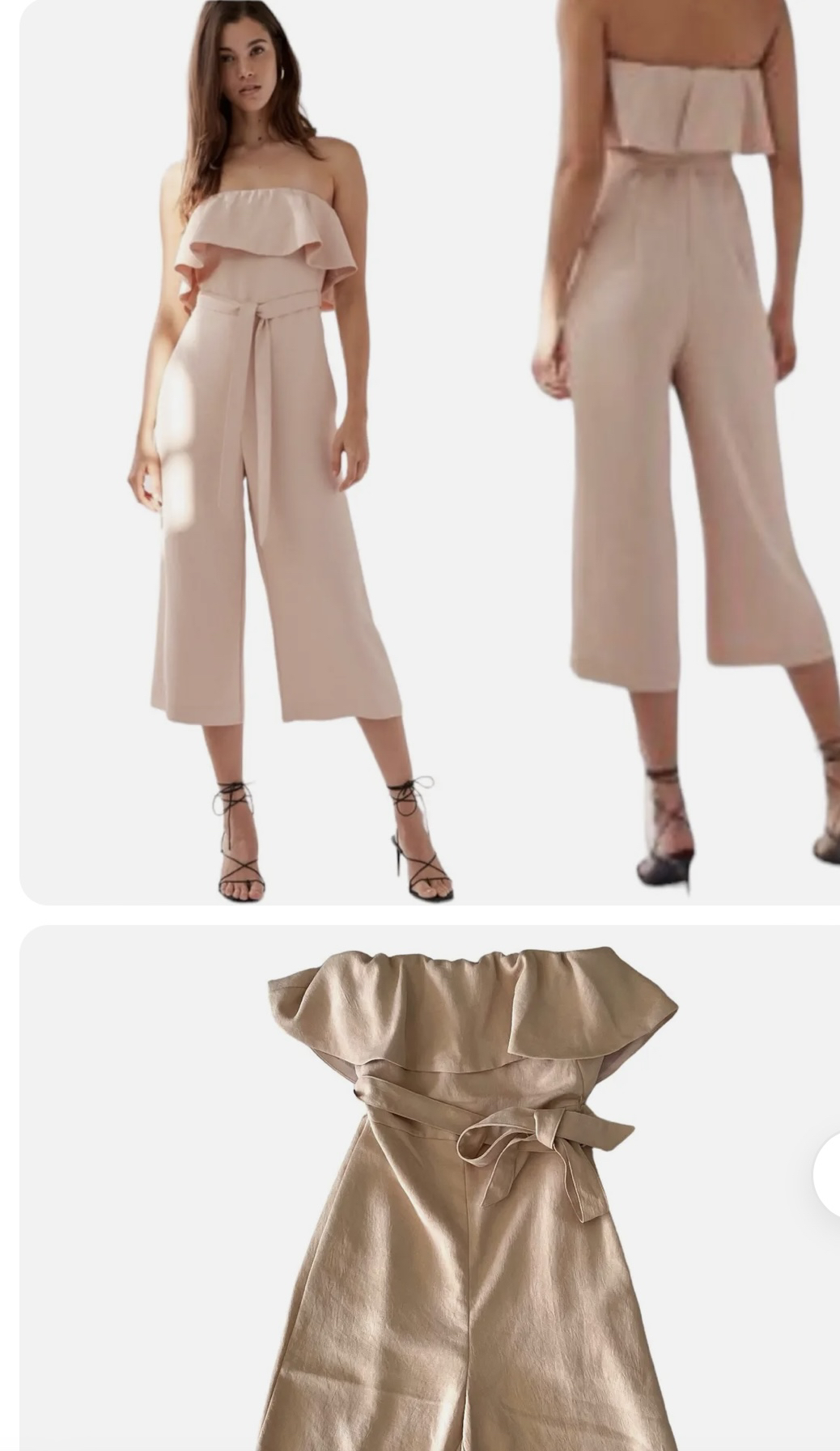 BABATON flutter strapless Jumpsuit size 6 thumbnail