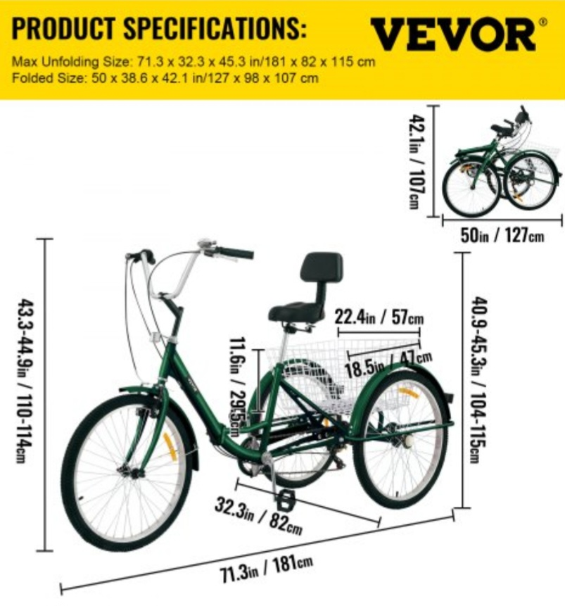 Vevor Adult Tricycle - photo 3
