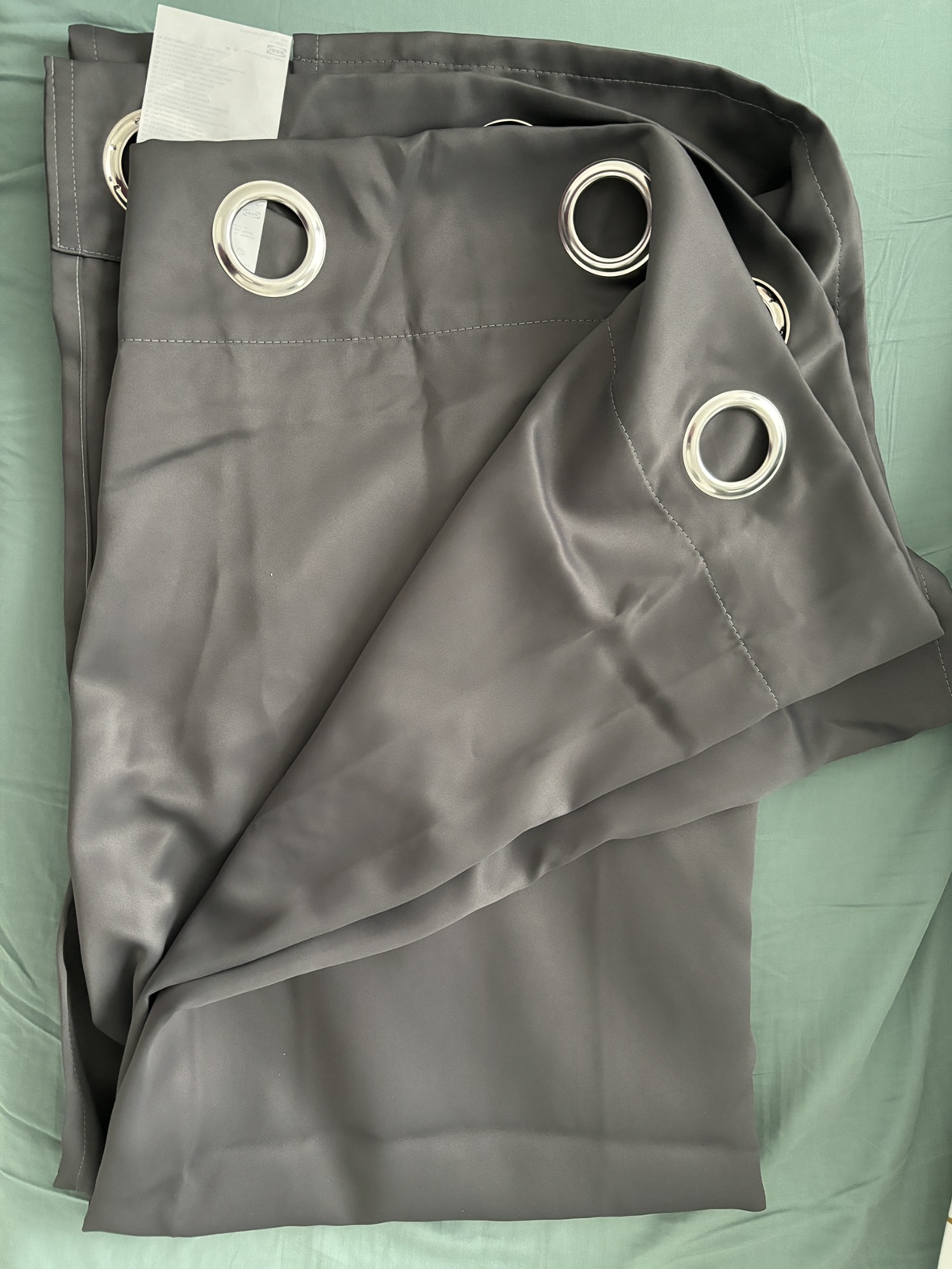 SALE ENDS!3 NEW white curtains +1 dark grey blackout curtain - photo 4