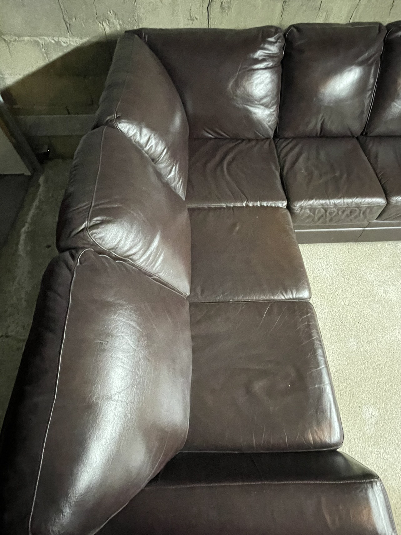 Leather Sectional Couch - photo 3