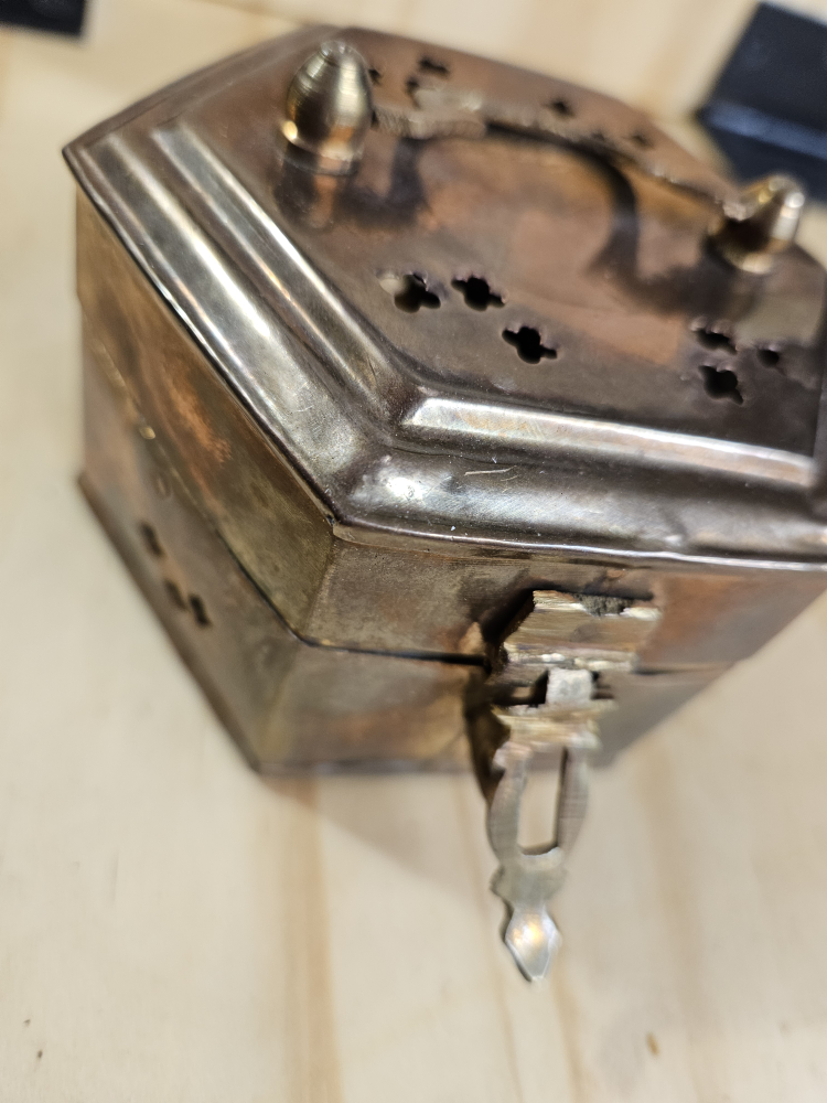 copper hexagon box with padlock slot - photo 2