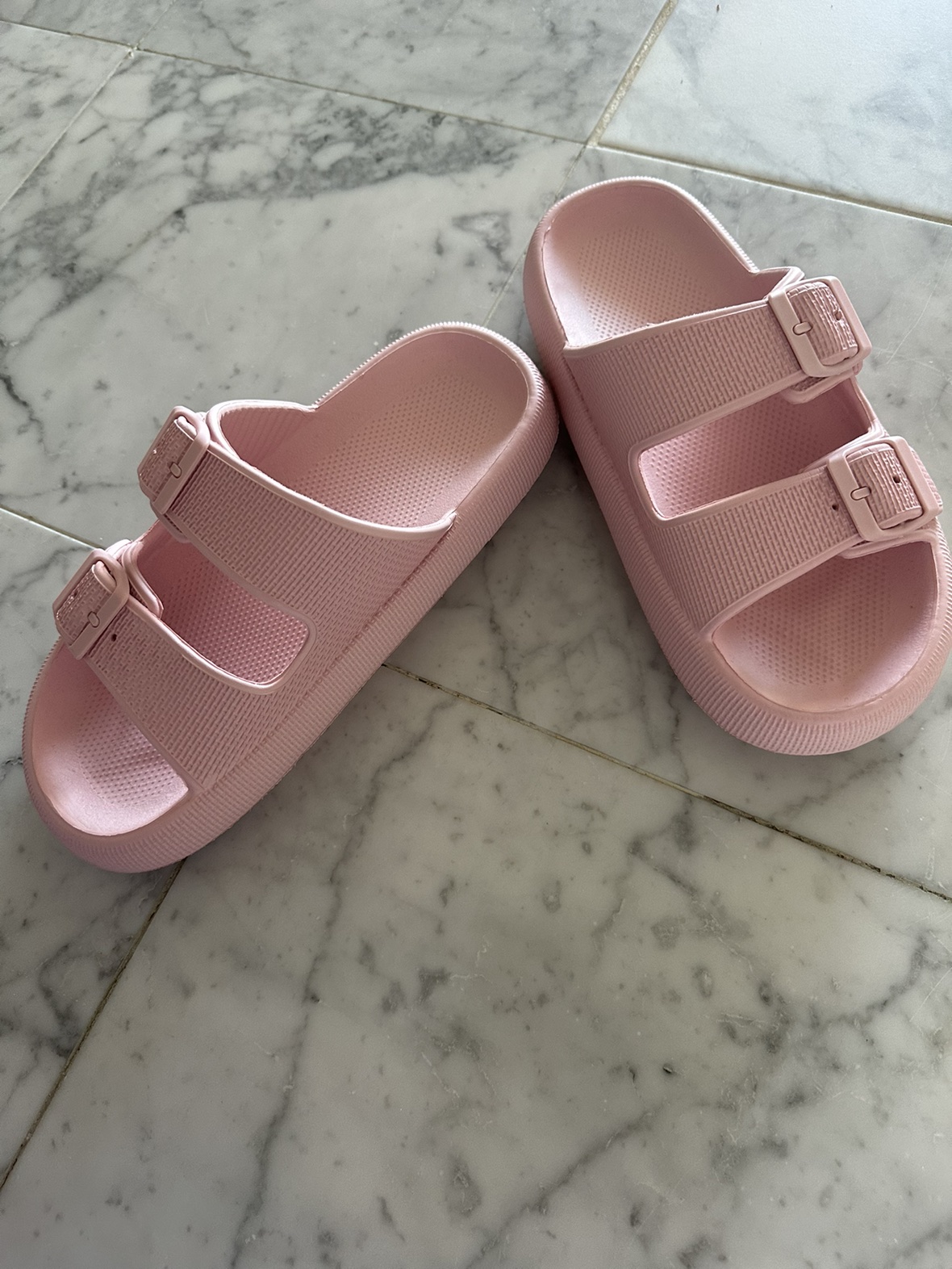 Soft cushioned womens slides thumbnail