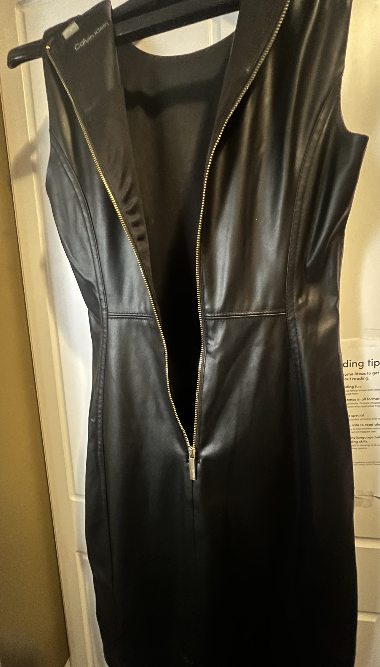 CK black leather dress image indicator(2)