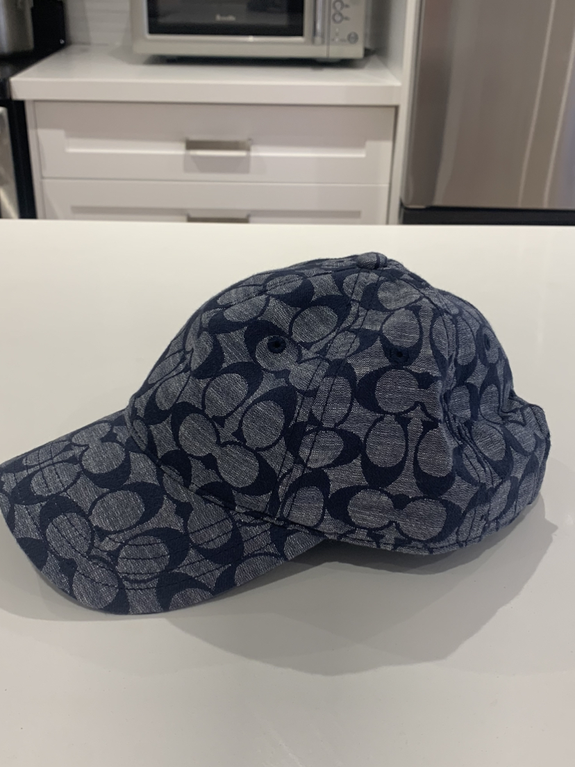 🔥 Brand New Coach Chambray Baseball Hat 🔥 thumbnail