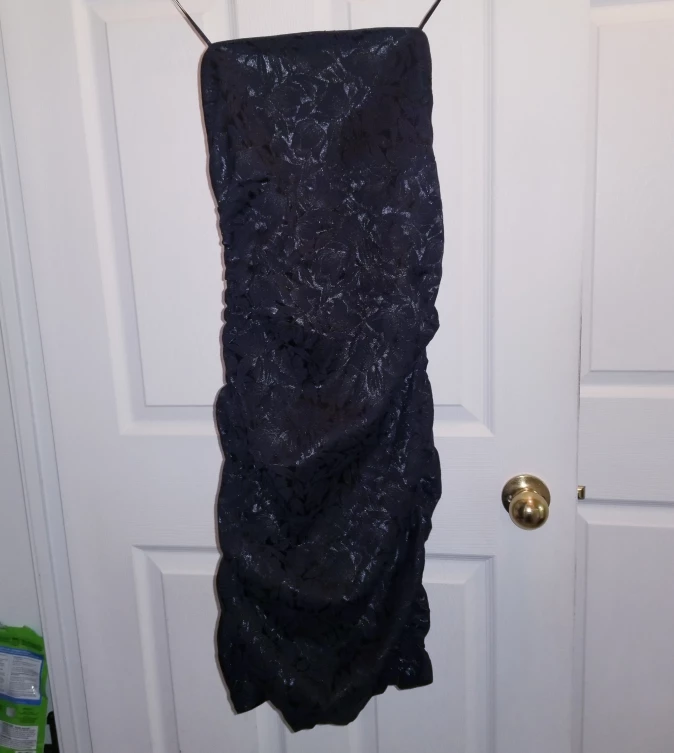 Black Bandeau Ruched Mini Dress Bodycon - BRAND NEW WITH TAGS image indicator(2)