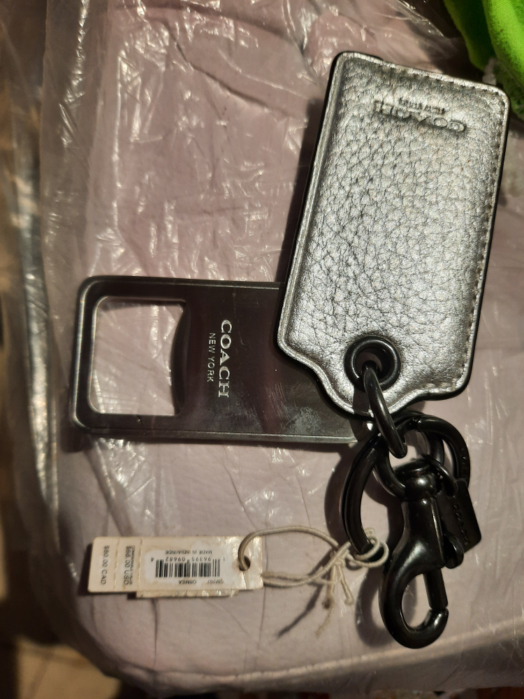 NWT Genuine COACH Keychain w/ Hidden bottle opener thumbnail