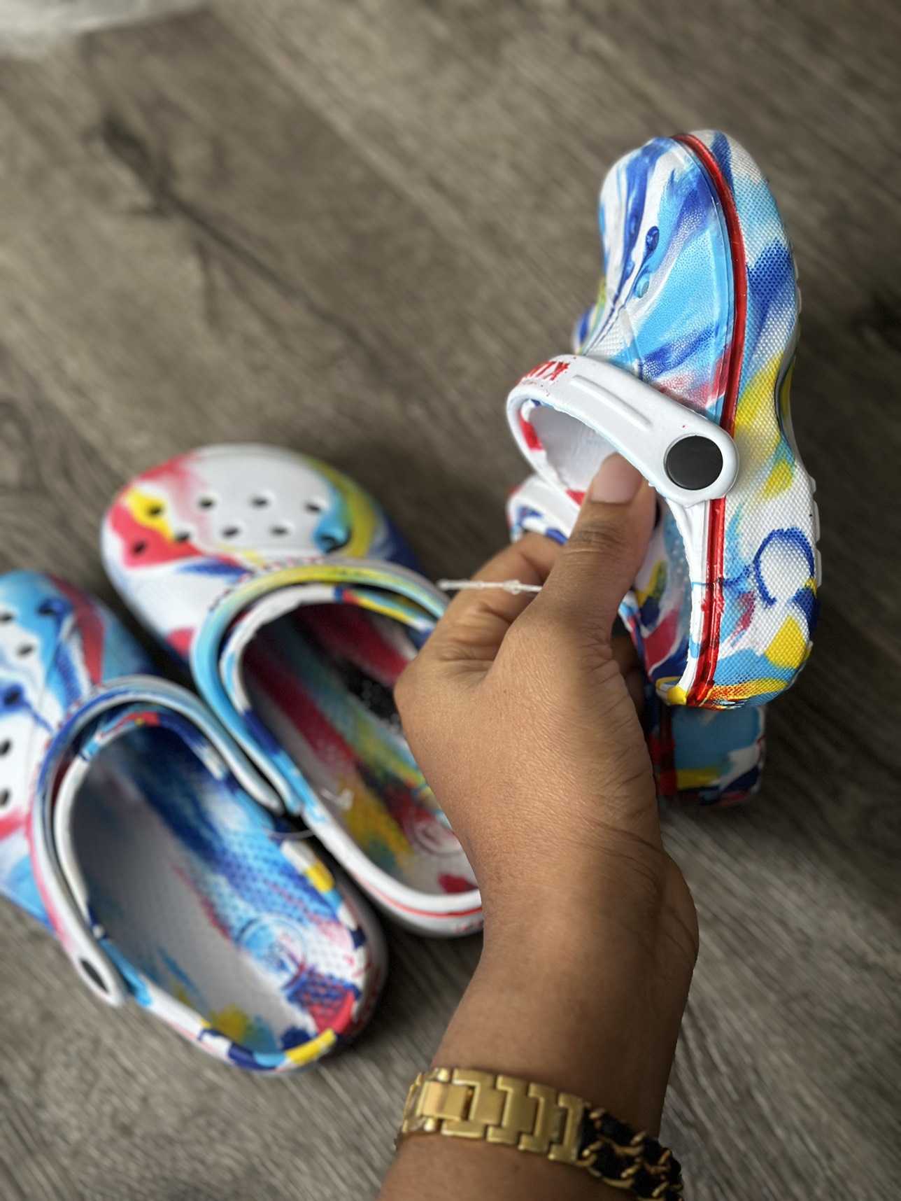 Rainbow crocs - photo 2