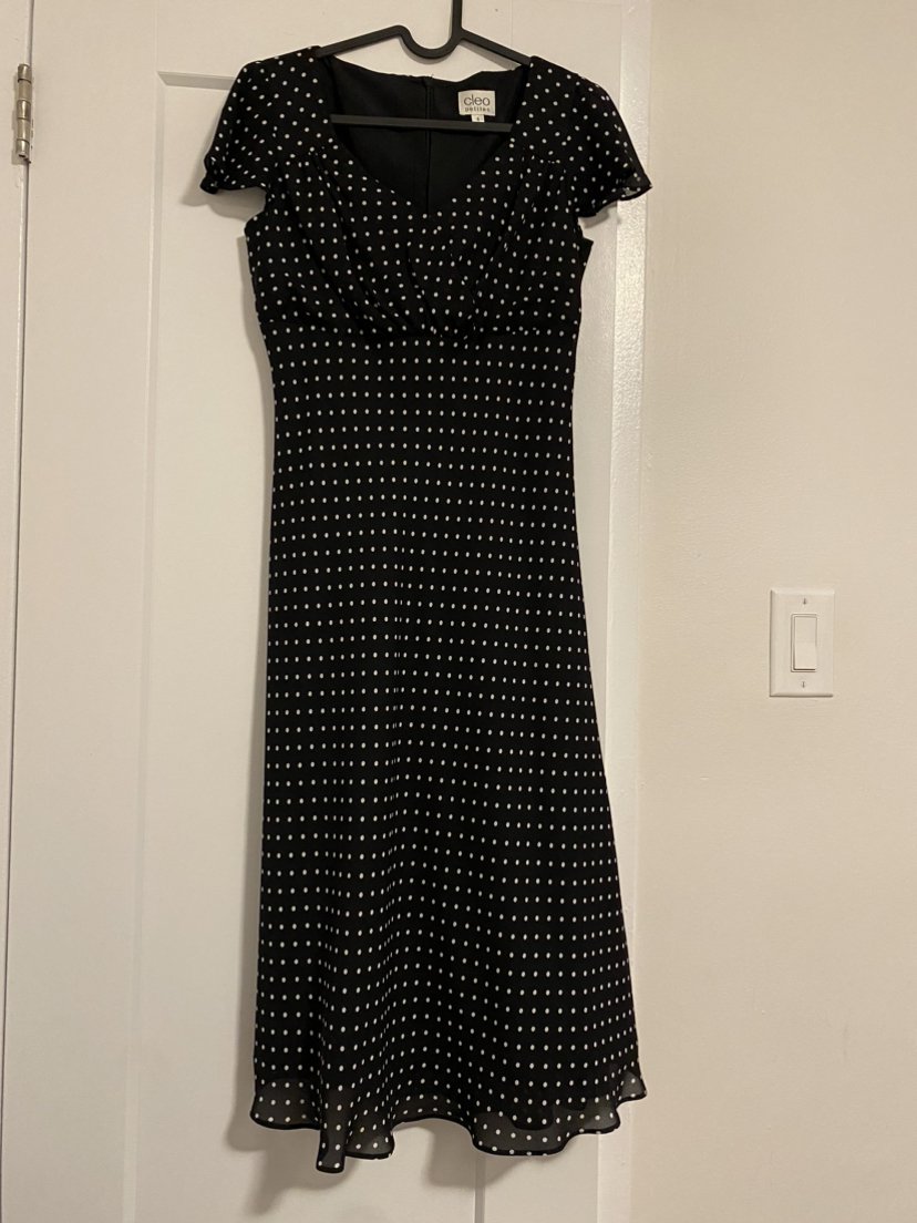 CLEO Petite Midi Polka Dot Dress thumbnail