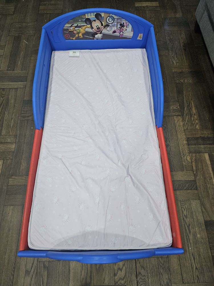 Mickey mouse toddler bed with mattress