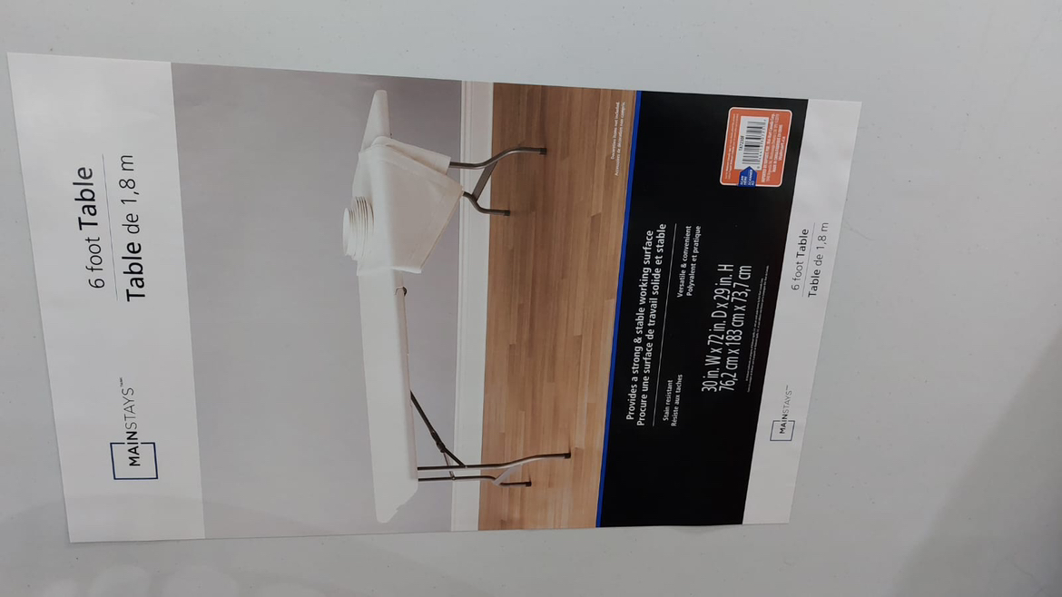 Walmart 6 ft. Folding table - photo 3