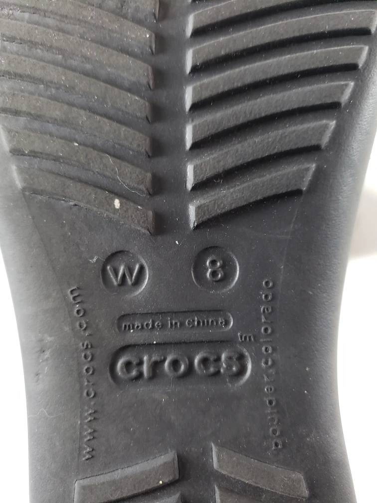 black Crocs brand sandals image indicator(6)