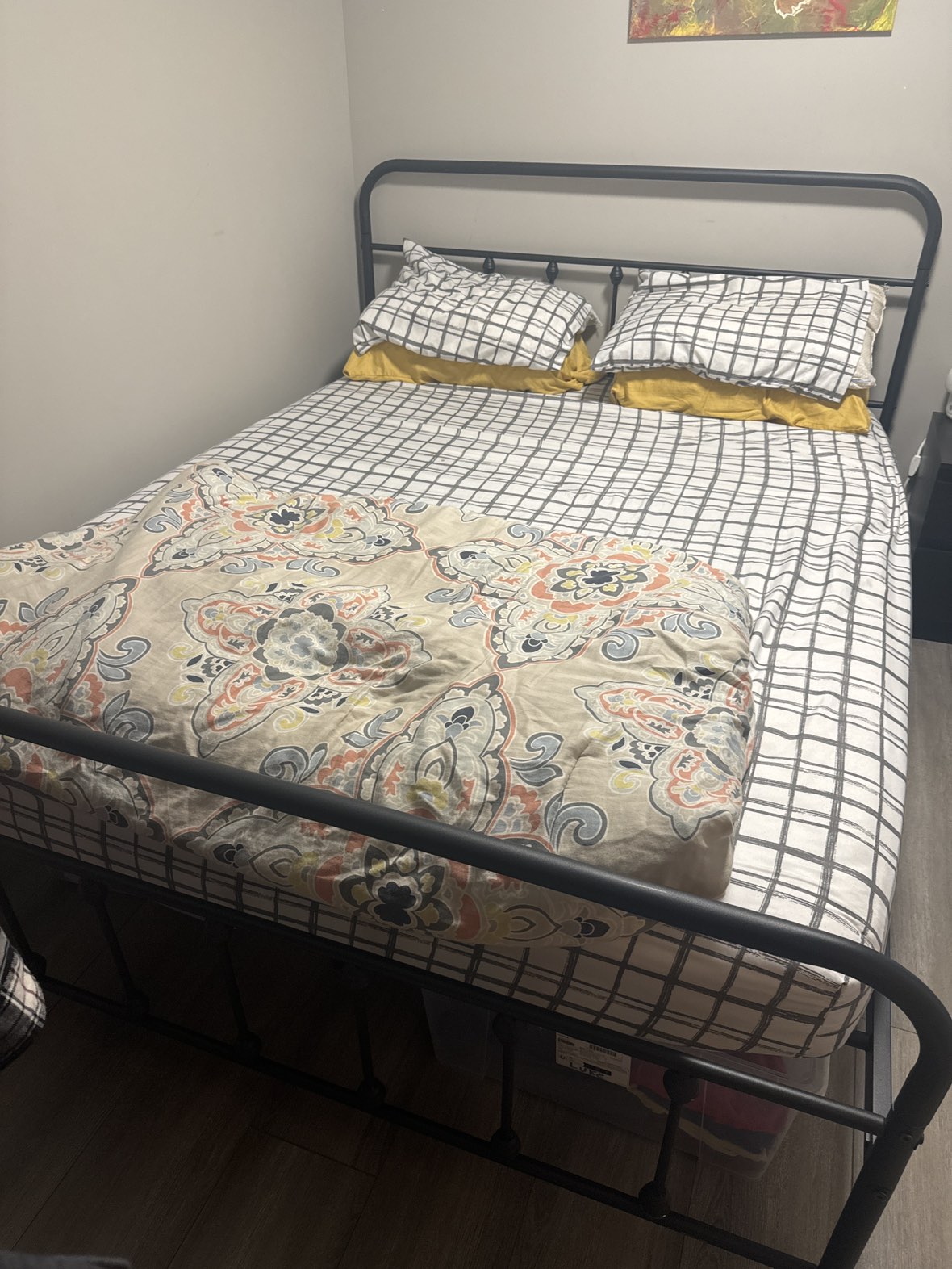 Moving sale - queen bed frame and mattress - photo 2