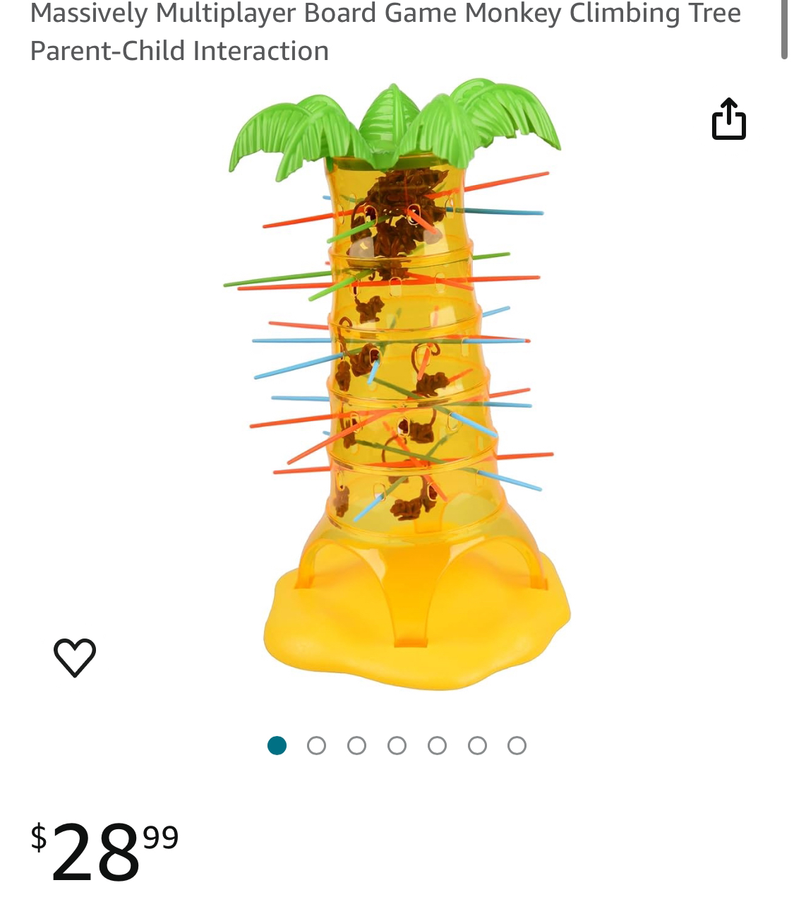 Board game monkey climbing tree