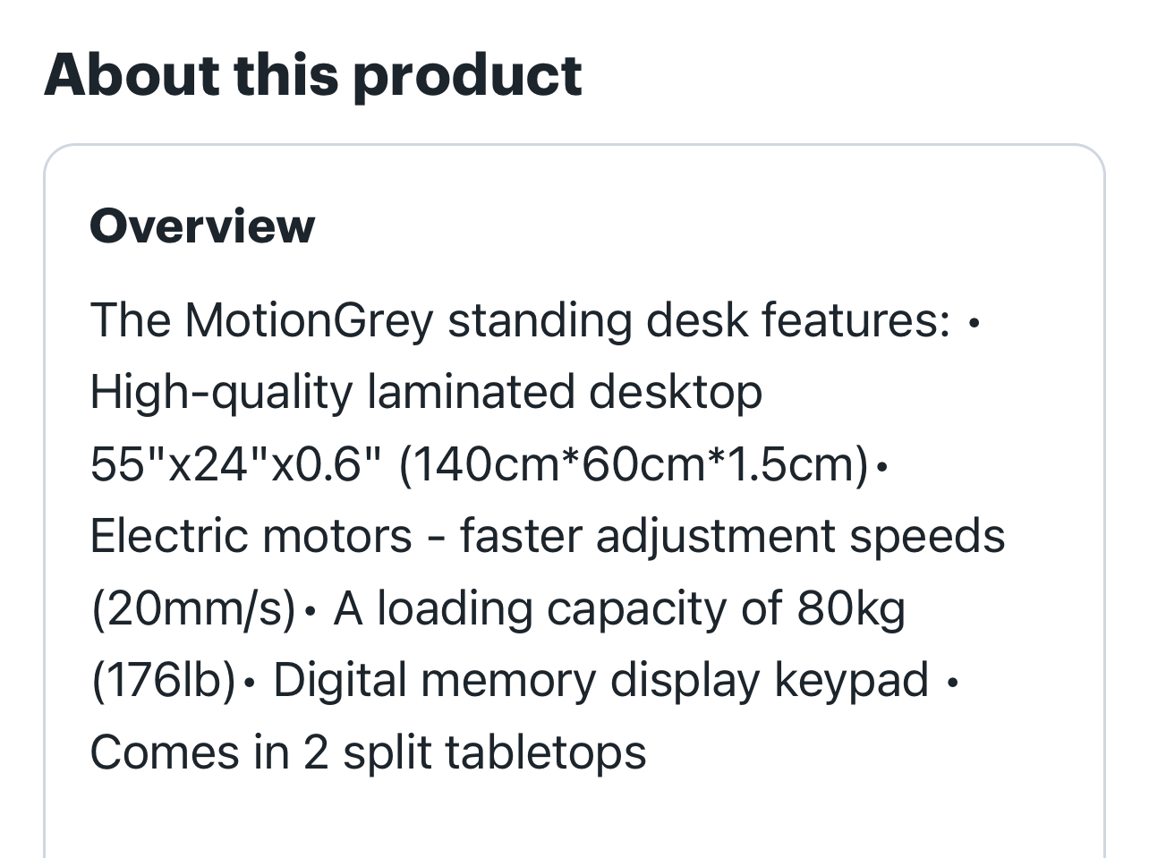 Motion Grey Standing Desk - photo 2