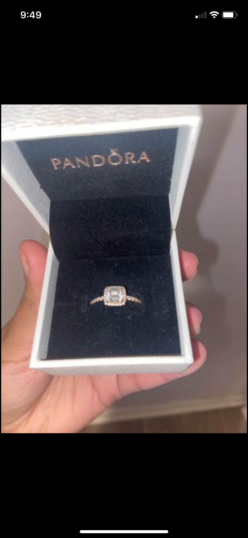 REAL GOLD PANDORA RING SIZE 5 - photo 2