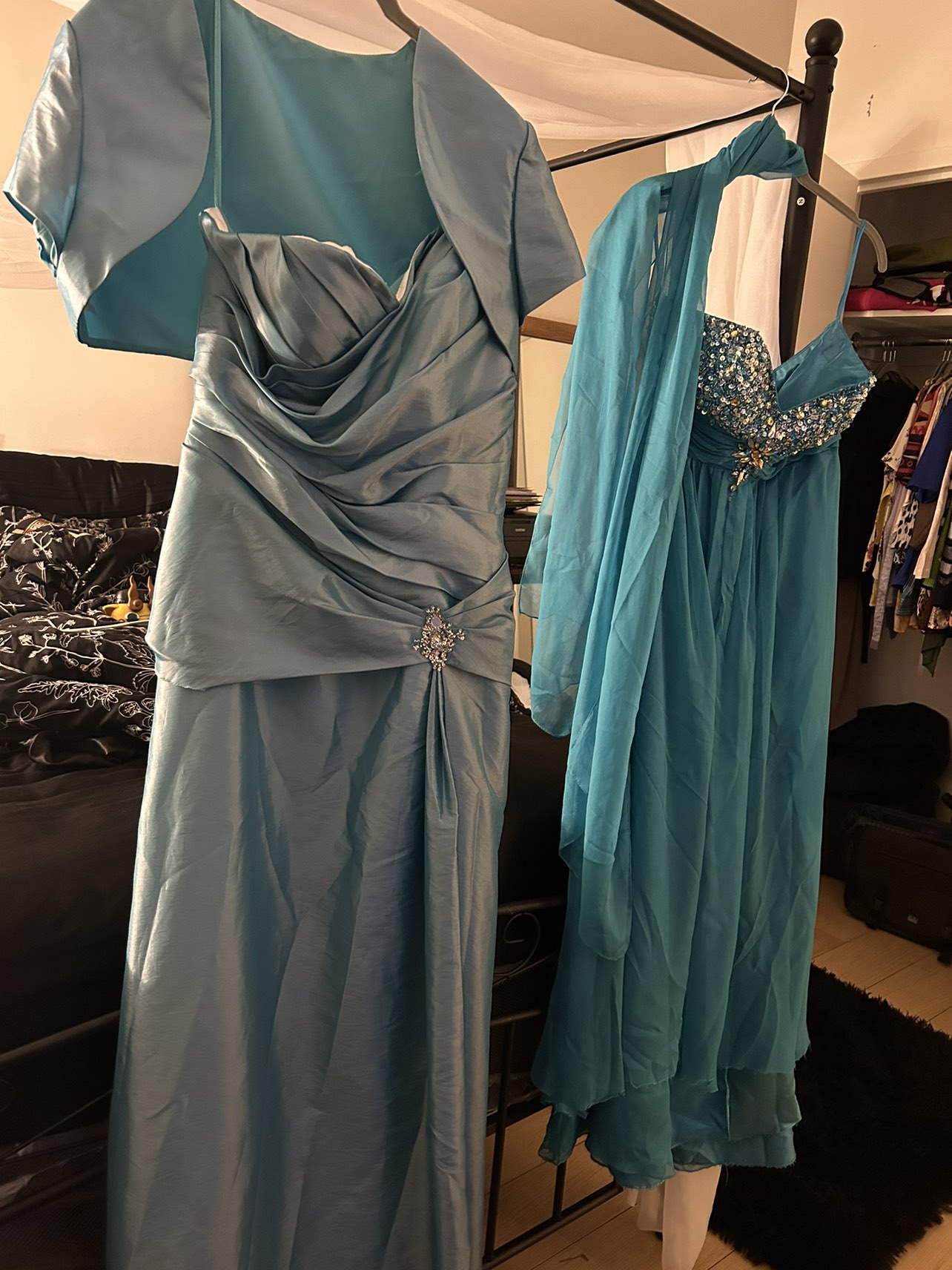 Prom dresses or graduation gowns