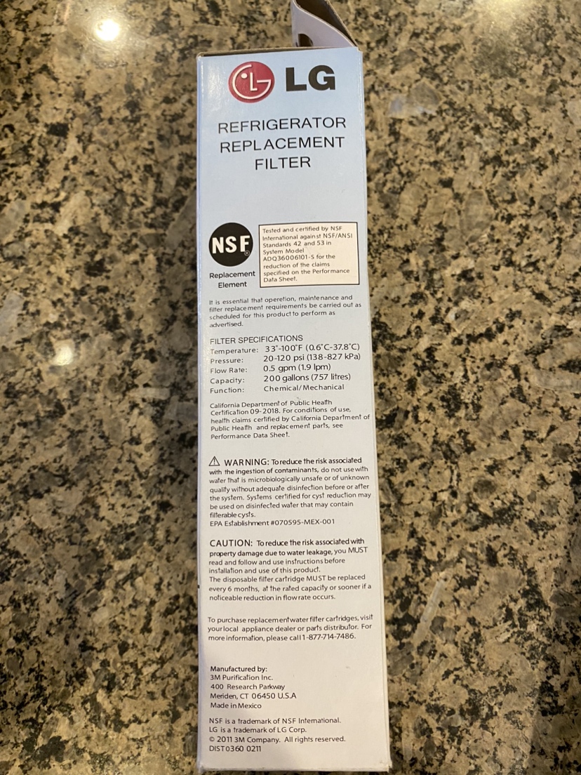 LG Refrigerator Replacement Filter image indicator(2)