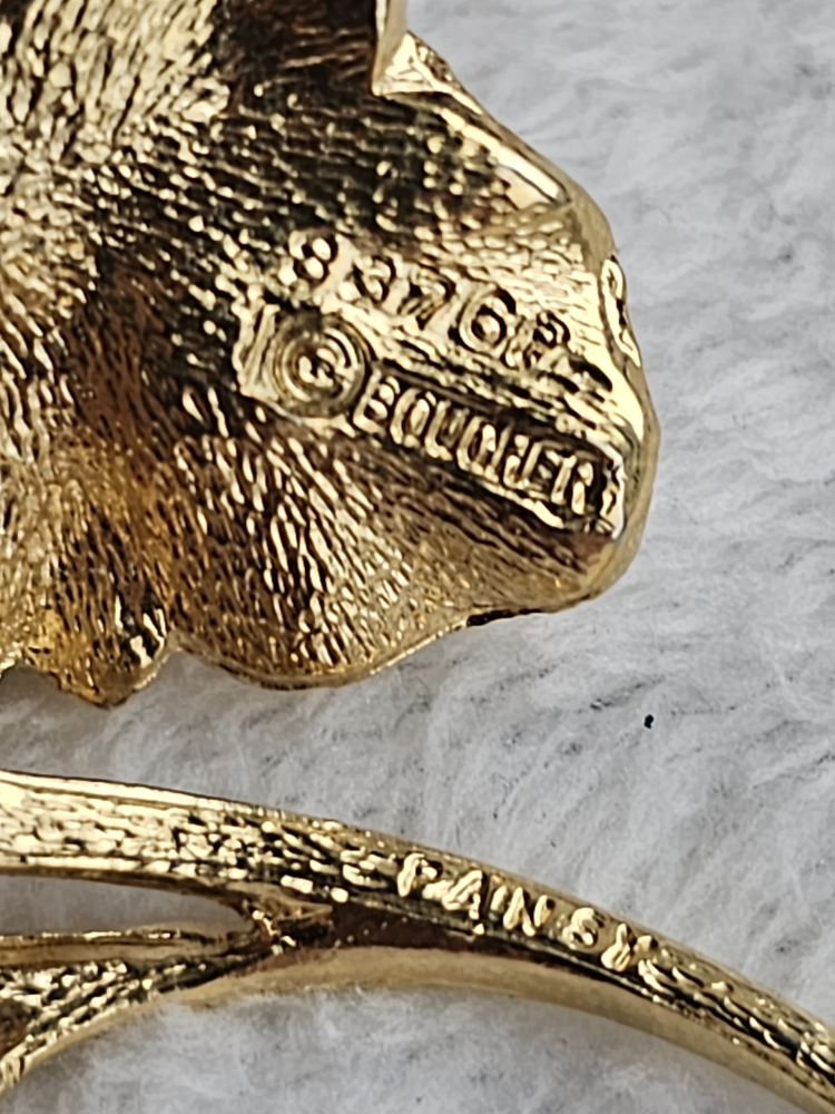 Vintage Marcel Boucher Pearl Pansy Flower Brooch image indicator(3)