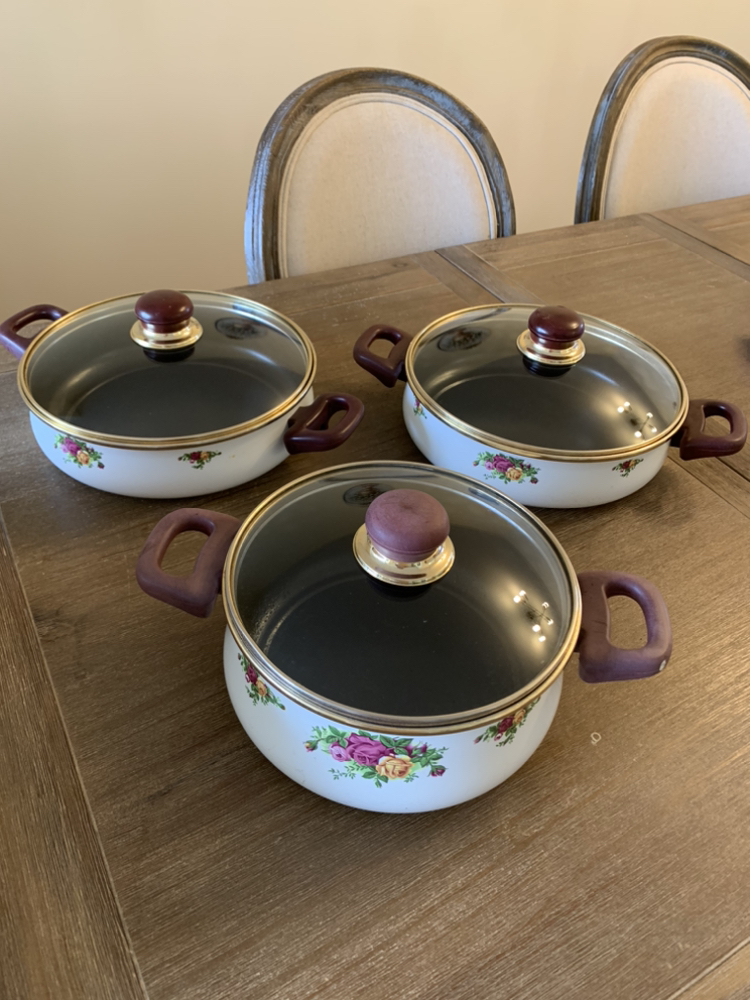 Royal Albert old country roses set of 3 cookware - photo 4
