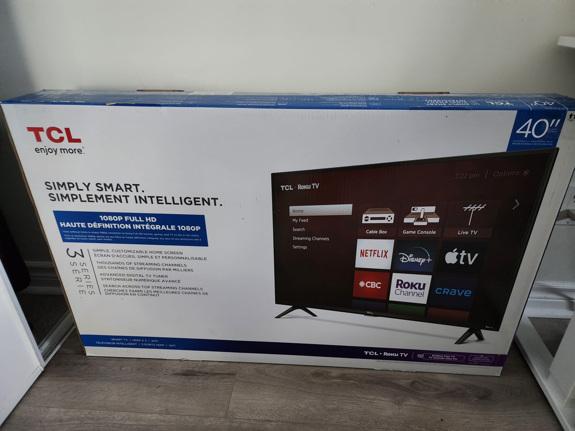 TCL TV “40” Inches