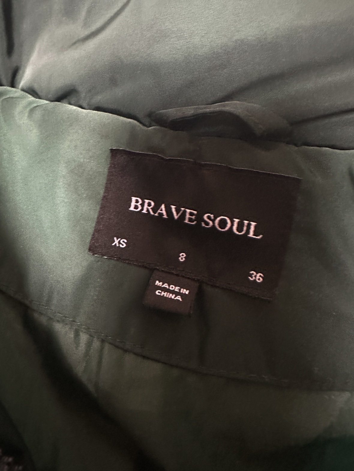 Green puffer coat - photo 3