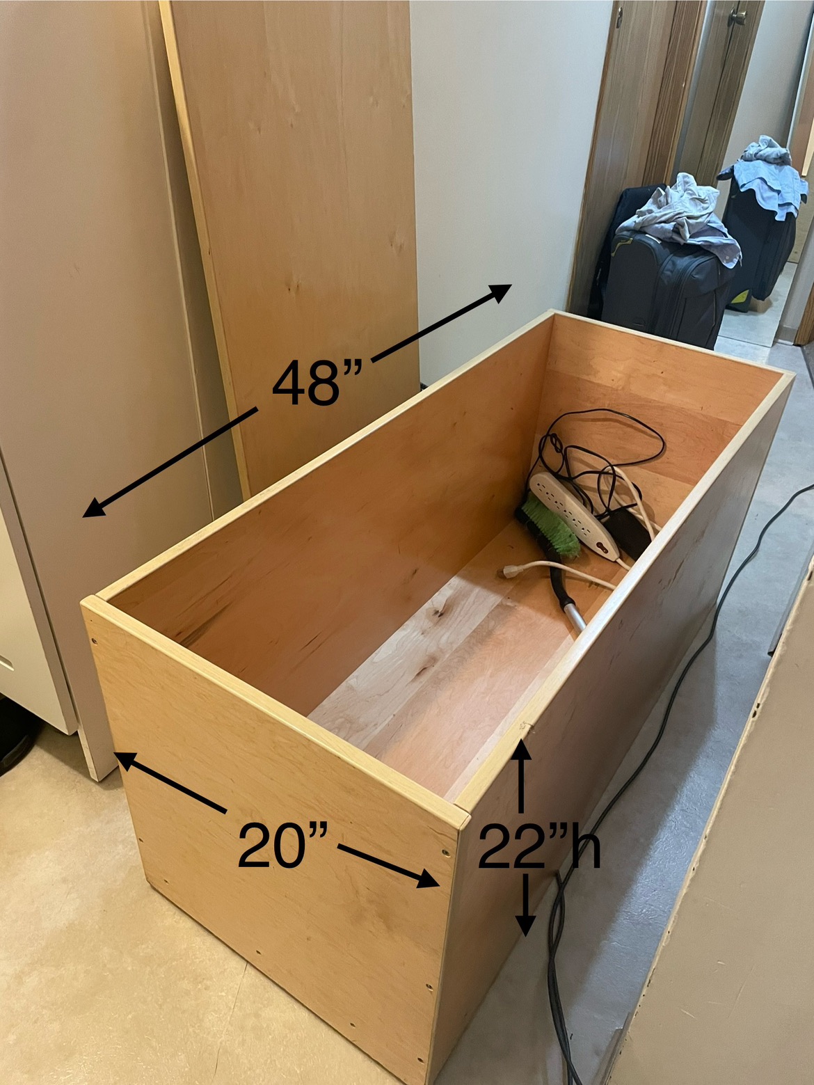 Toy box made of plywood