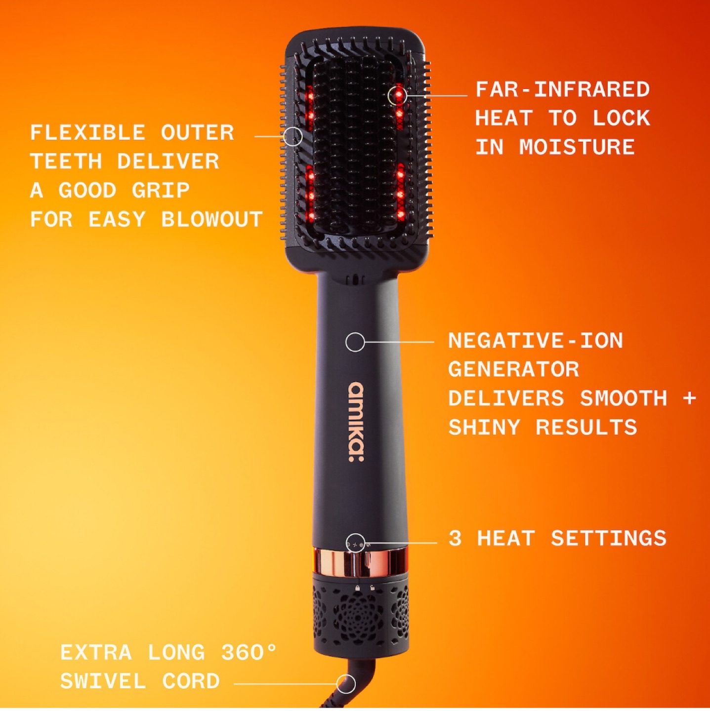 amika double agent 2-in-1 straightening blow dryer brush - photo 5