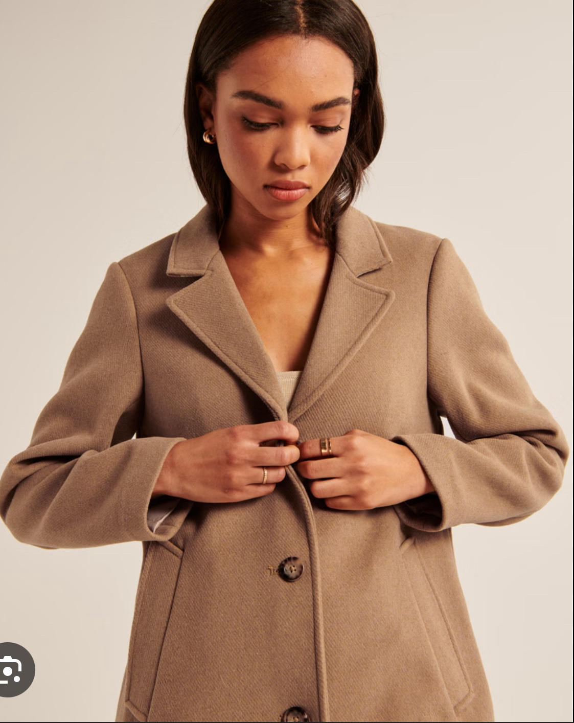 Abercrombie & Fitch Wool-Blend Dad Coat (BNWT) image indicator(3)