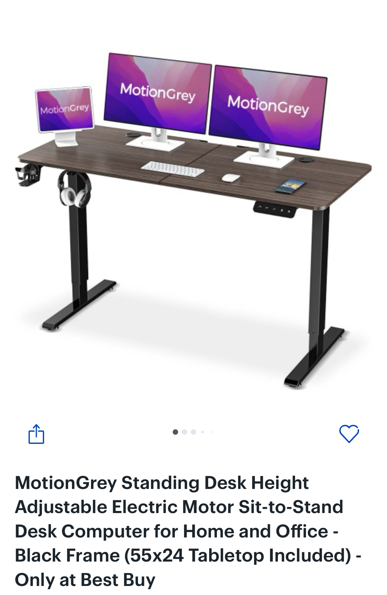Motion Grey Standing Desk