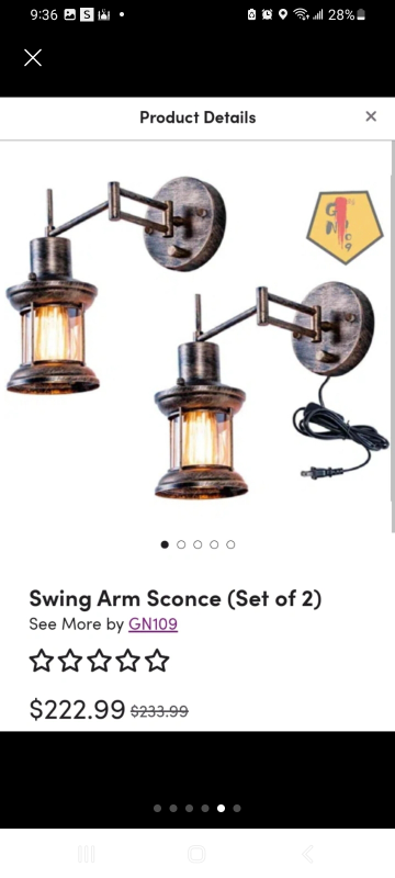 New swing arm sconce (set of 2) image indicator(5)