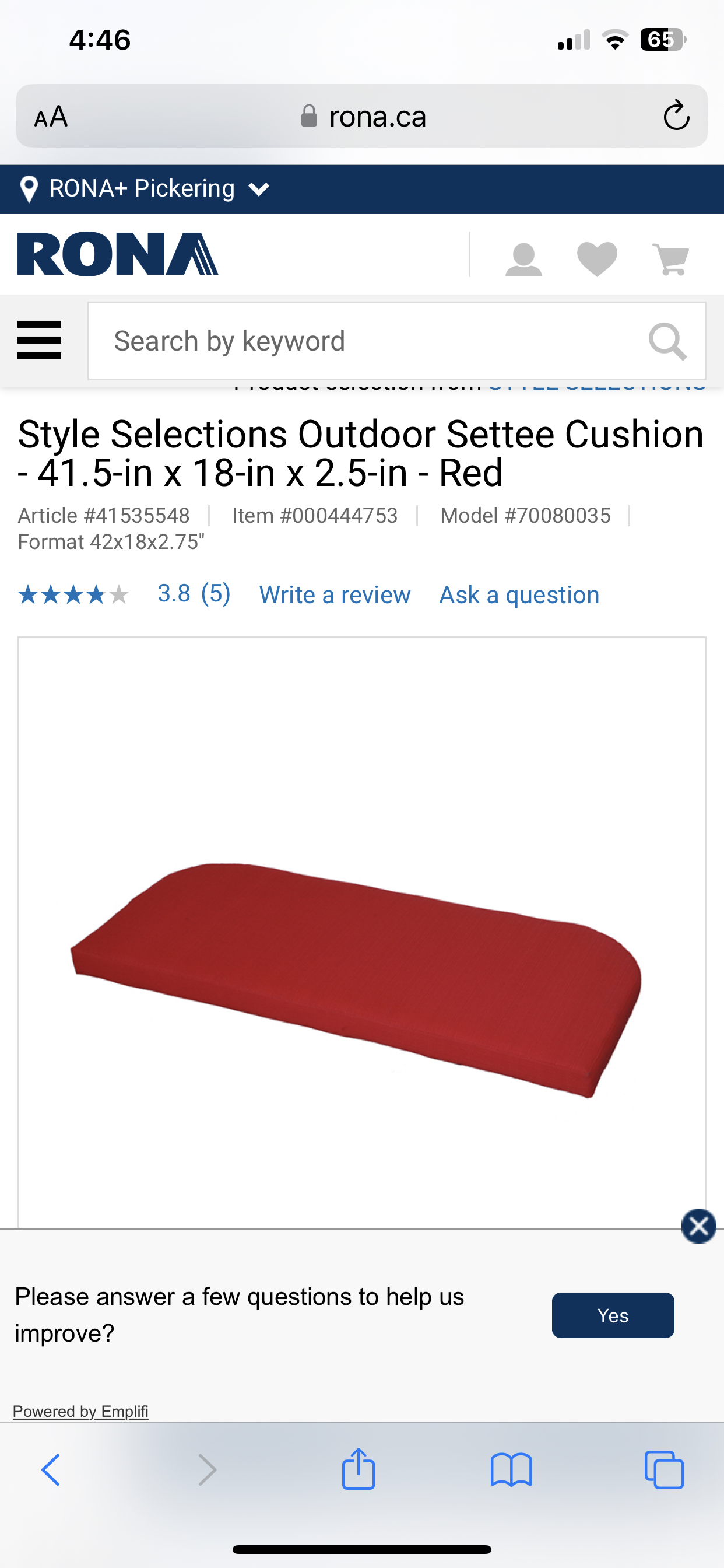 Red cushions thumbnail