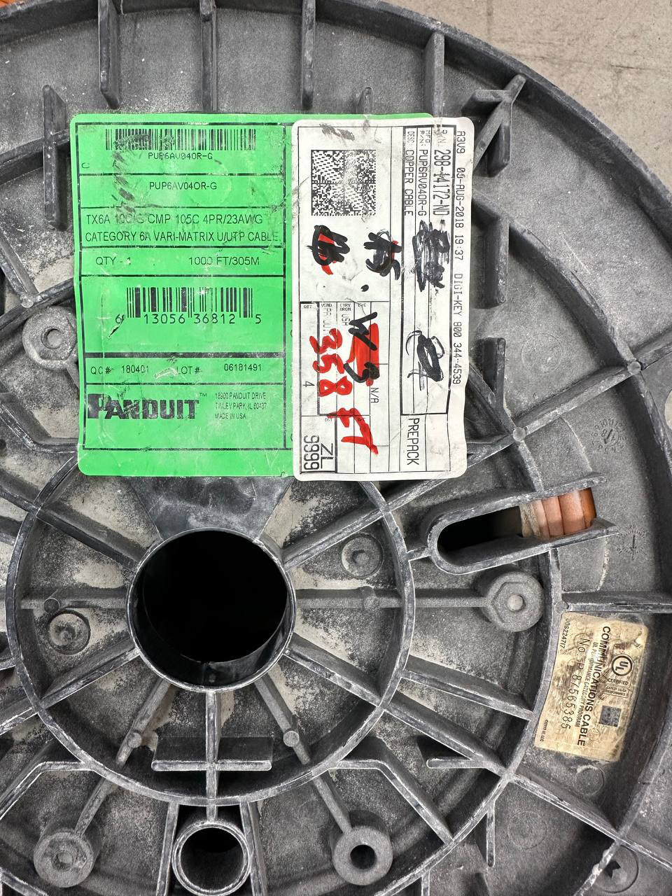 PANDUIT CAT 6A PLENUM UTP ETHERNET CABLE image indicator(5)