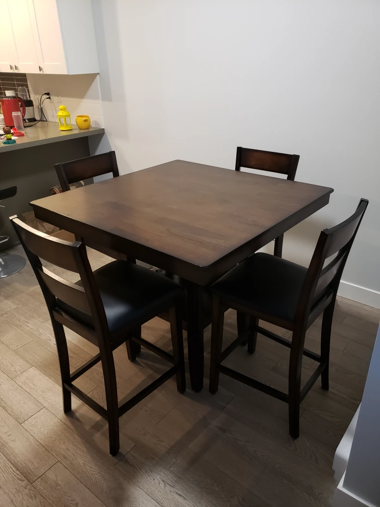 Solid Wood Dining Table (5 Piece Set) $175 or Delivered $225