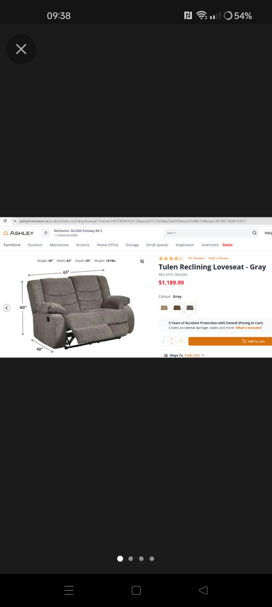 Ashley Love Seat Recliners (2 Seat) - Moving Sale ! - photo 4