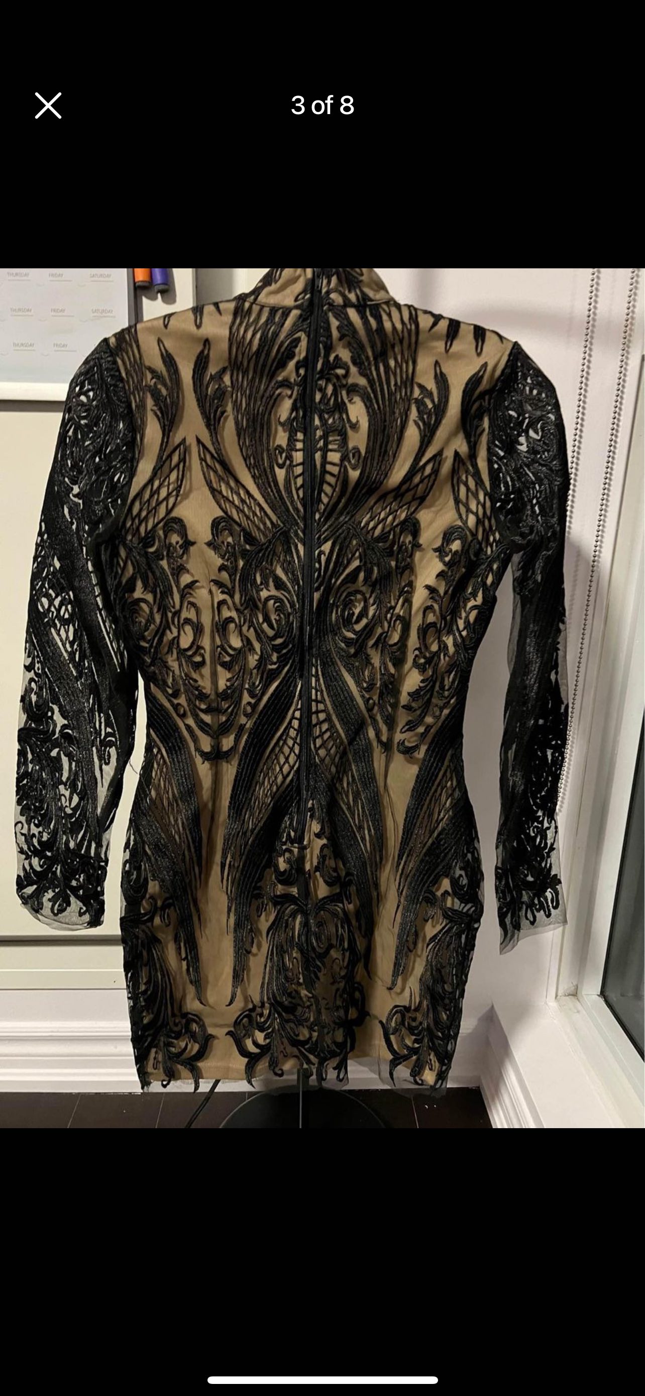 Honey black lace mini dress - cocktail dress image indicator(3)