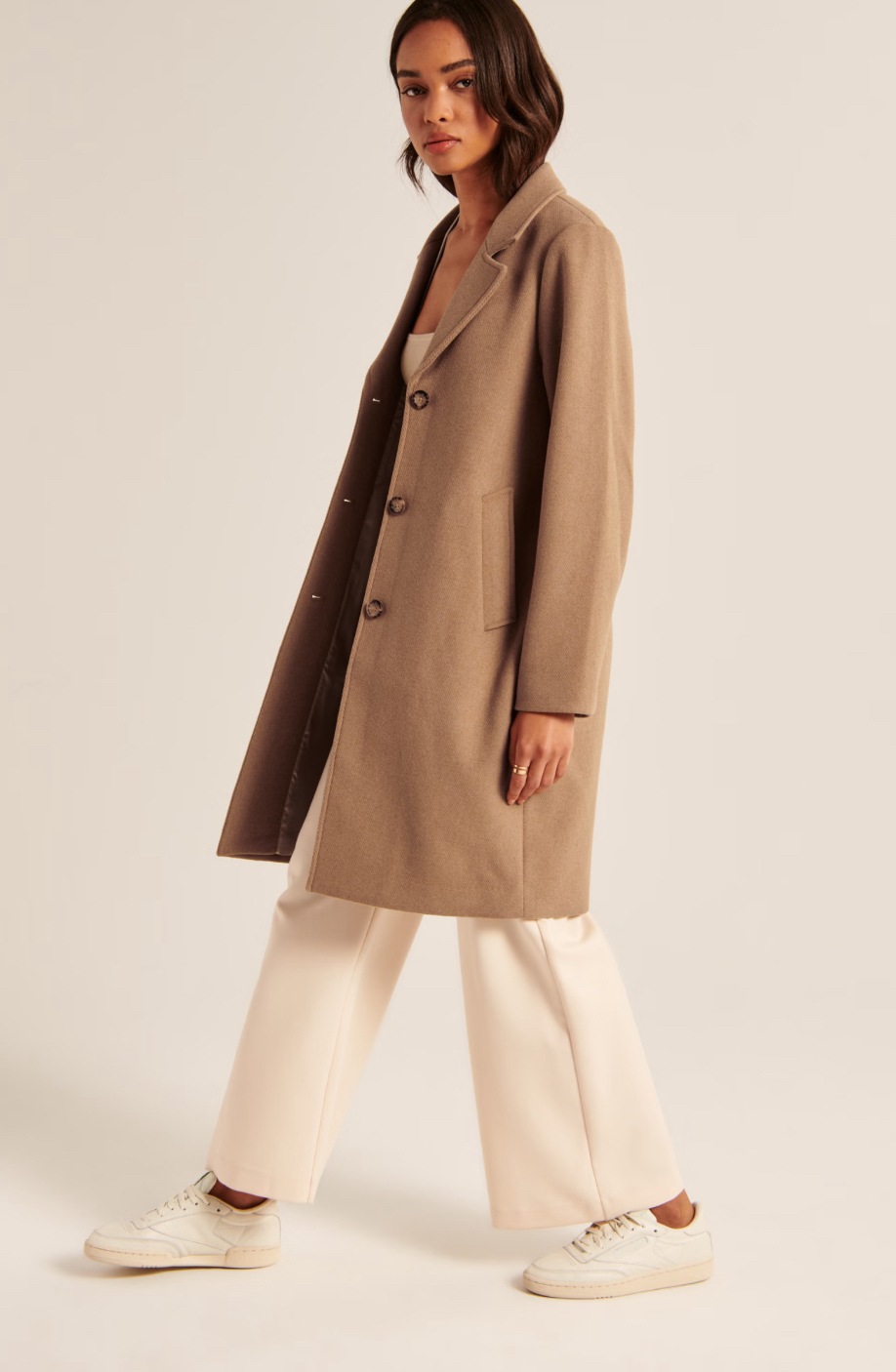 Abercrombie & Fitch Wool-Blend Dad Coat (BNWT) image indicator(4)