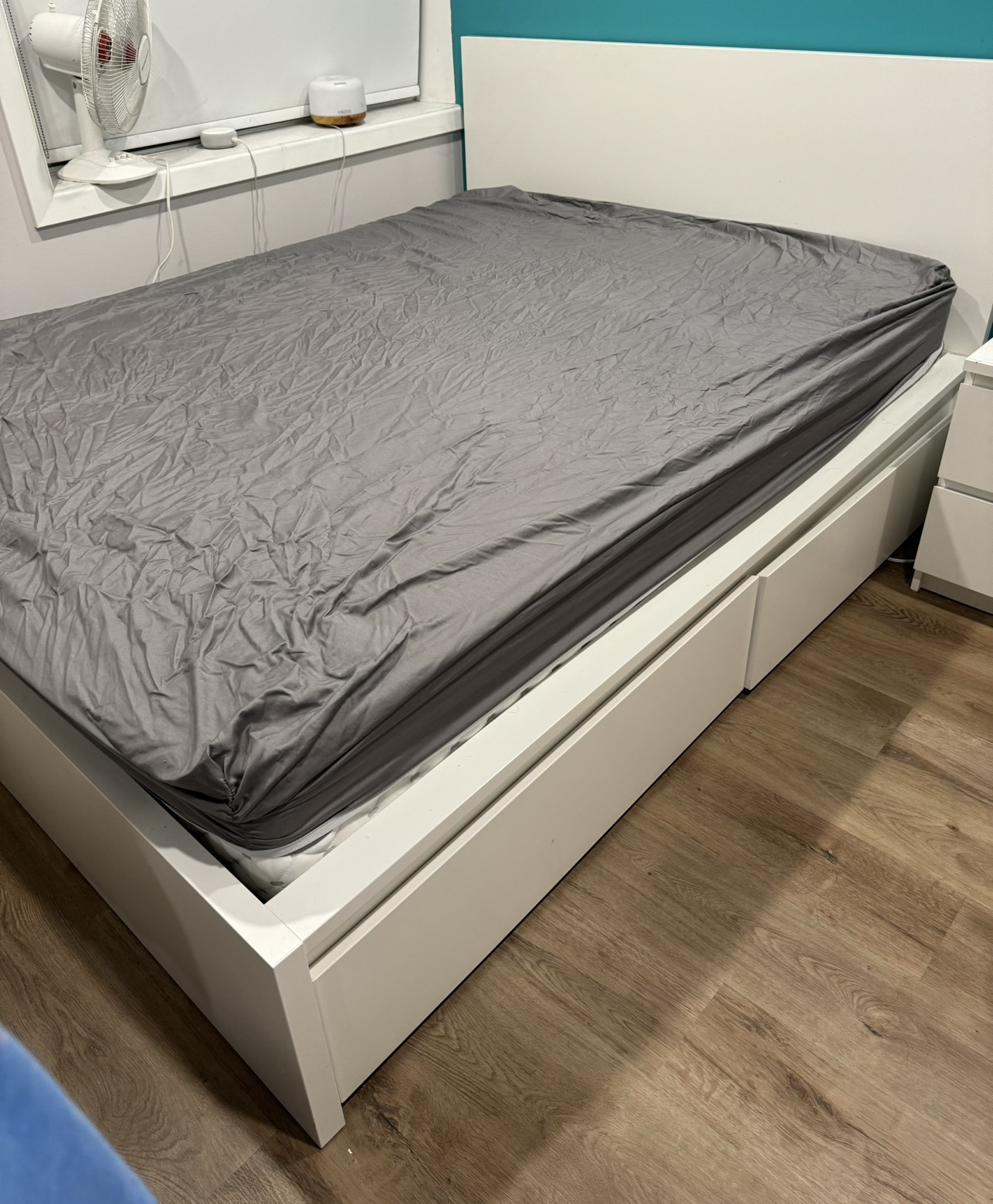 IKEA MALM BED FRAME ( with storage)