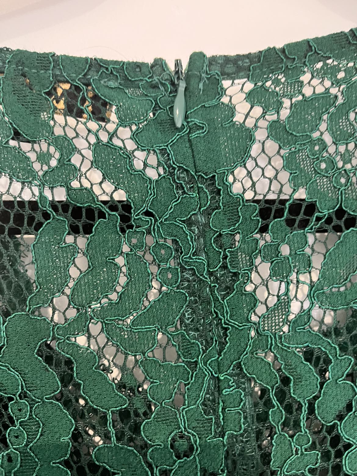 Beautiful Emerald Green Dress with zipper image indicator(3)