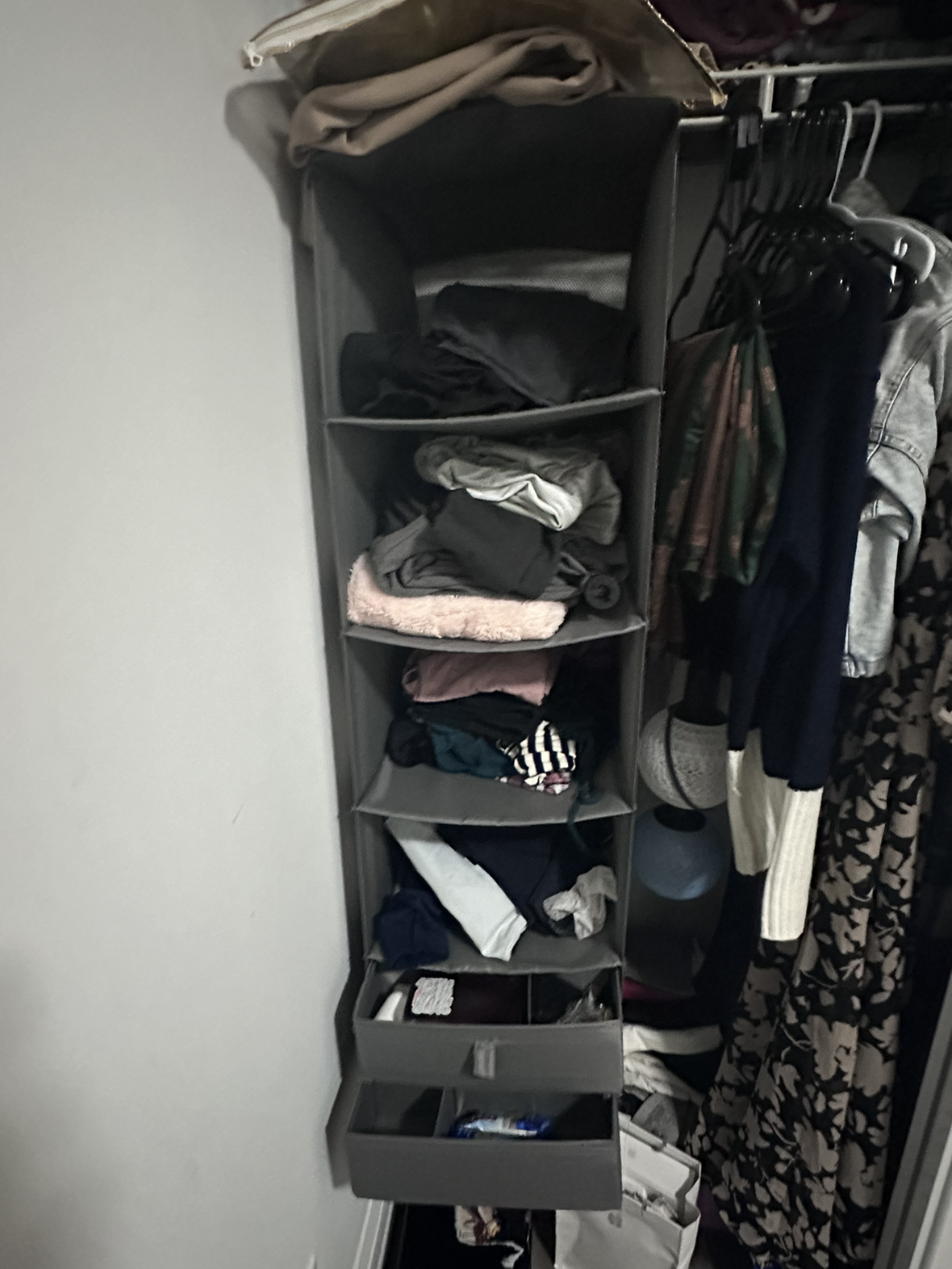 IKEA - Organizer with 6 compartments, dark gray, 35x45x125 cm