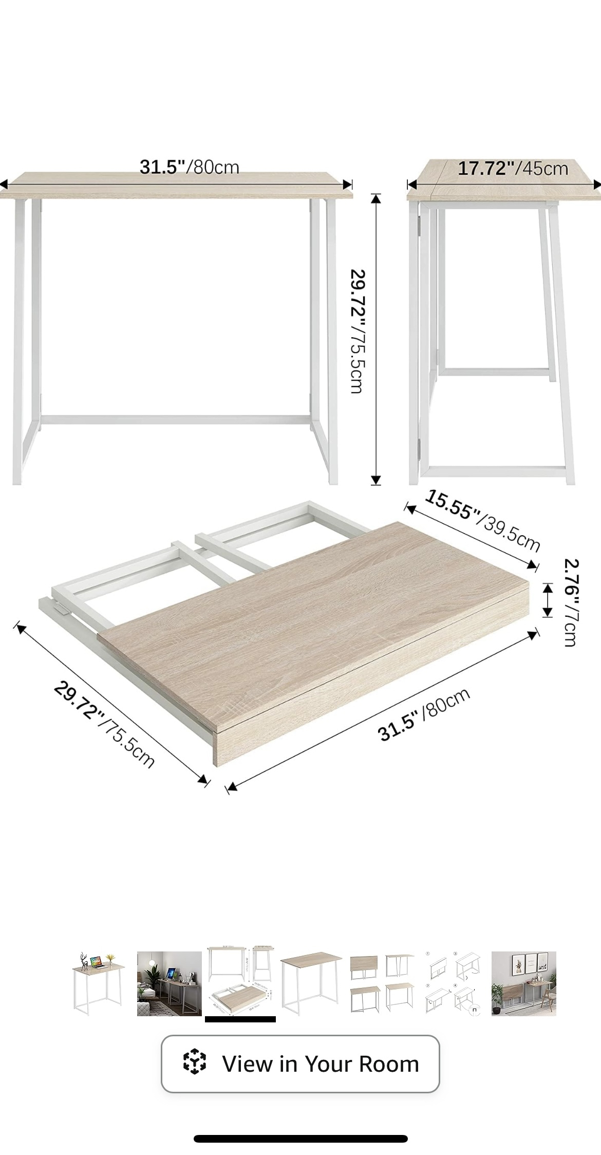 Foldable desk/Entry Table - photo 3