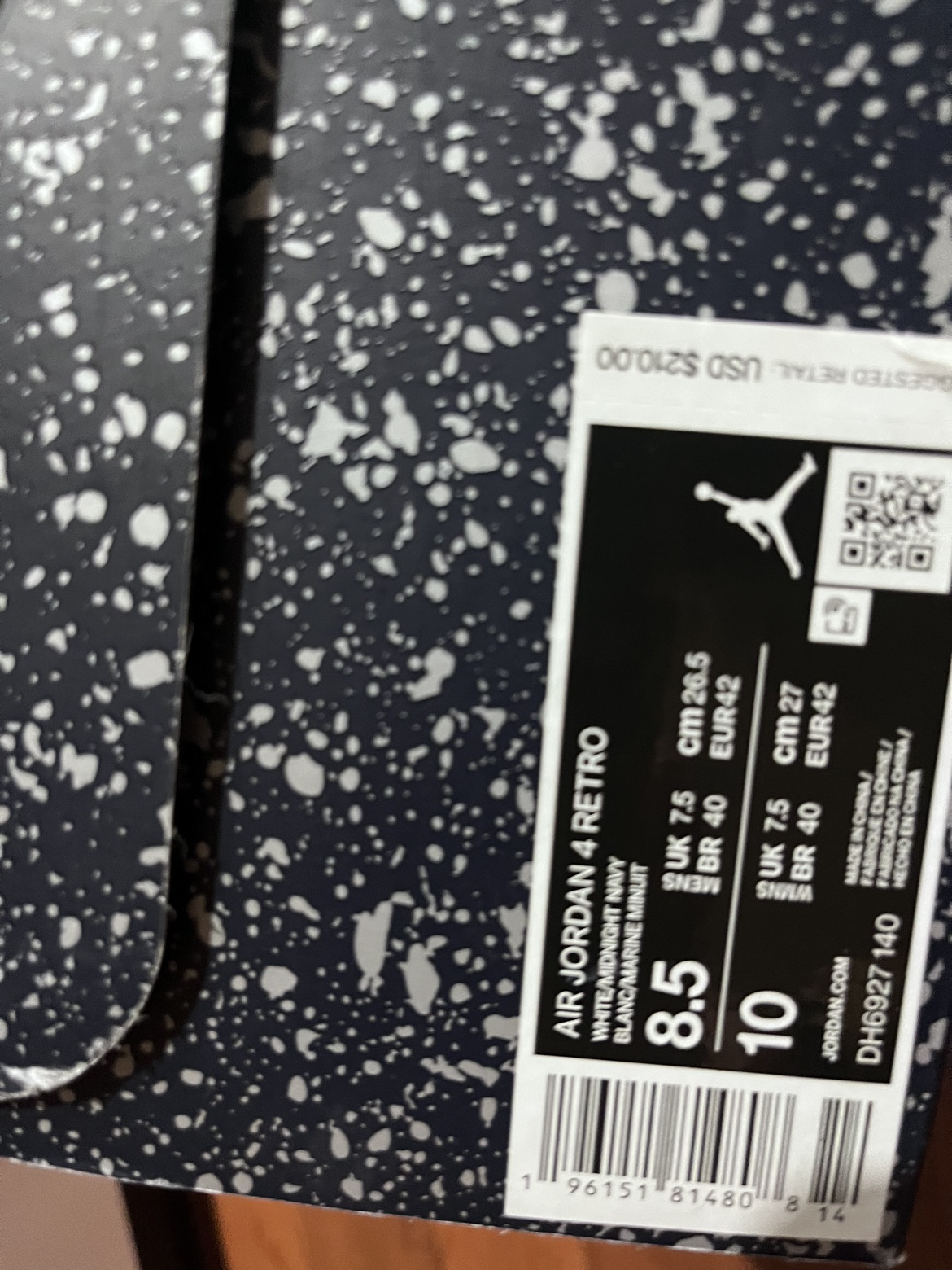 (8.5M/10W) Jordan 4 Retro Midnight Navy - photo 2