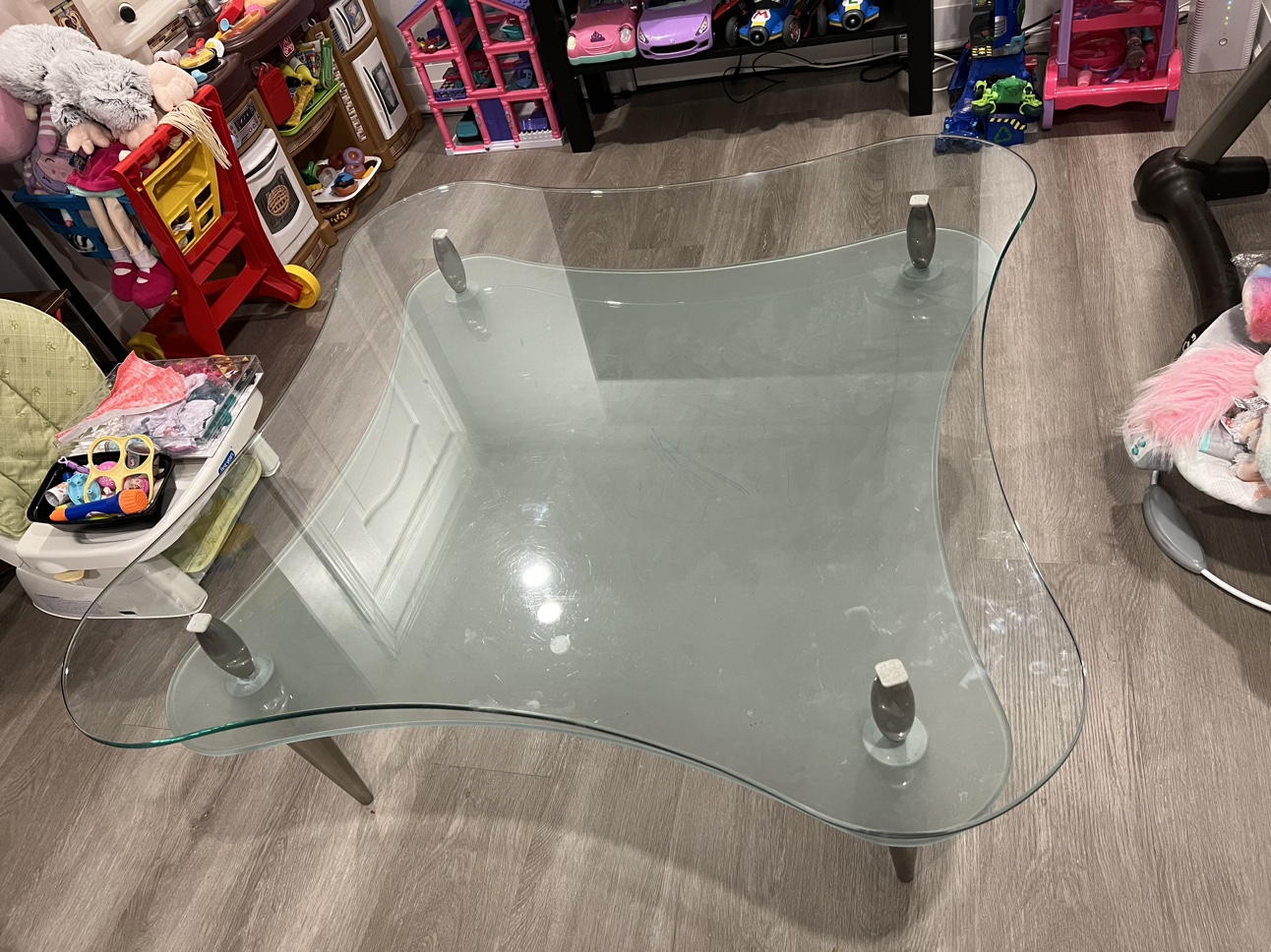 Tempered glass coffee table