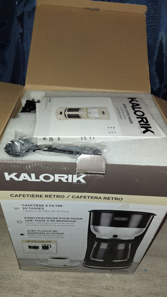 KALORIK Kalorik 10-Cup Black Retro Coffee Maker image indicator(8)