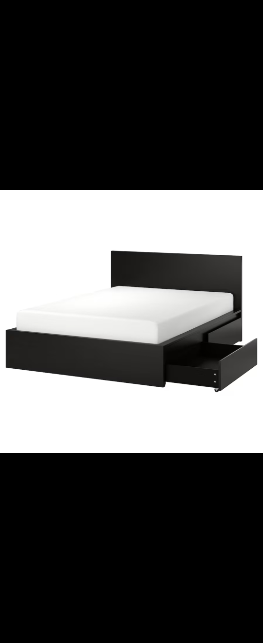 IKEA Malm Queen bed frame with storage drawers