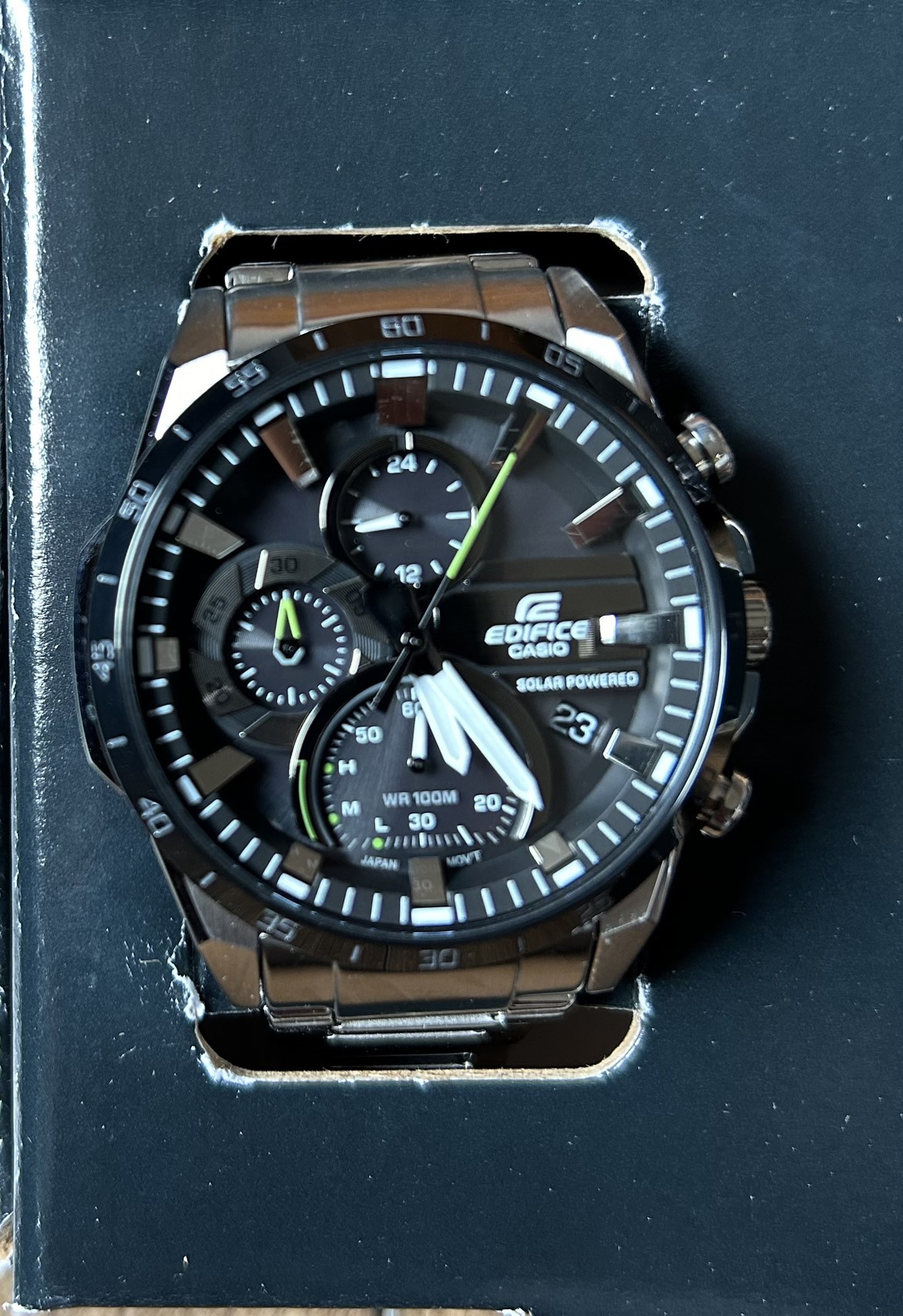 🥕New Casio Edifice solar powered mens watch