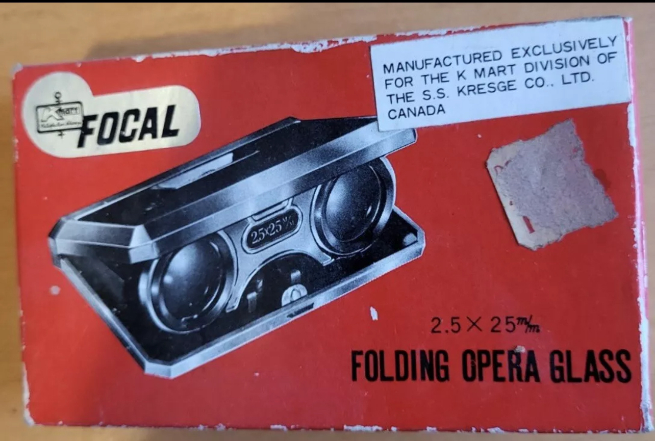 Japan Sports Glass Folding Opera Glasses 2.5x2.5 mm Original Box thumbnail