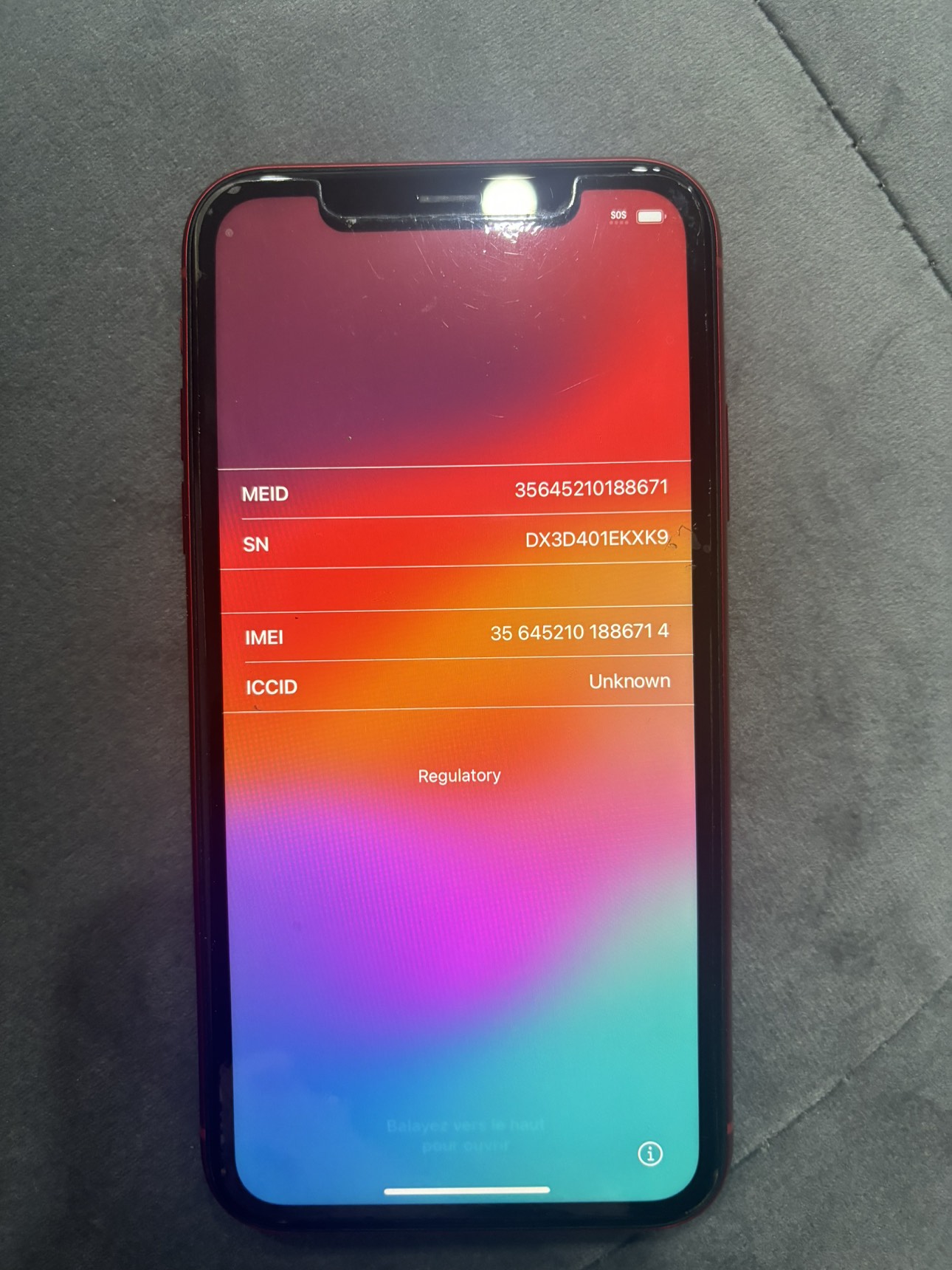Red IPhone XR 128 gb