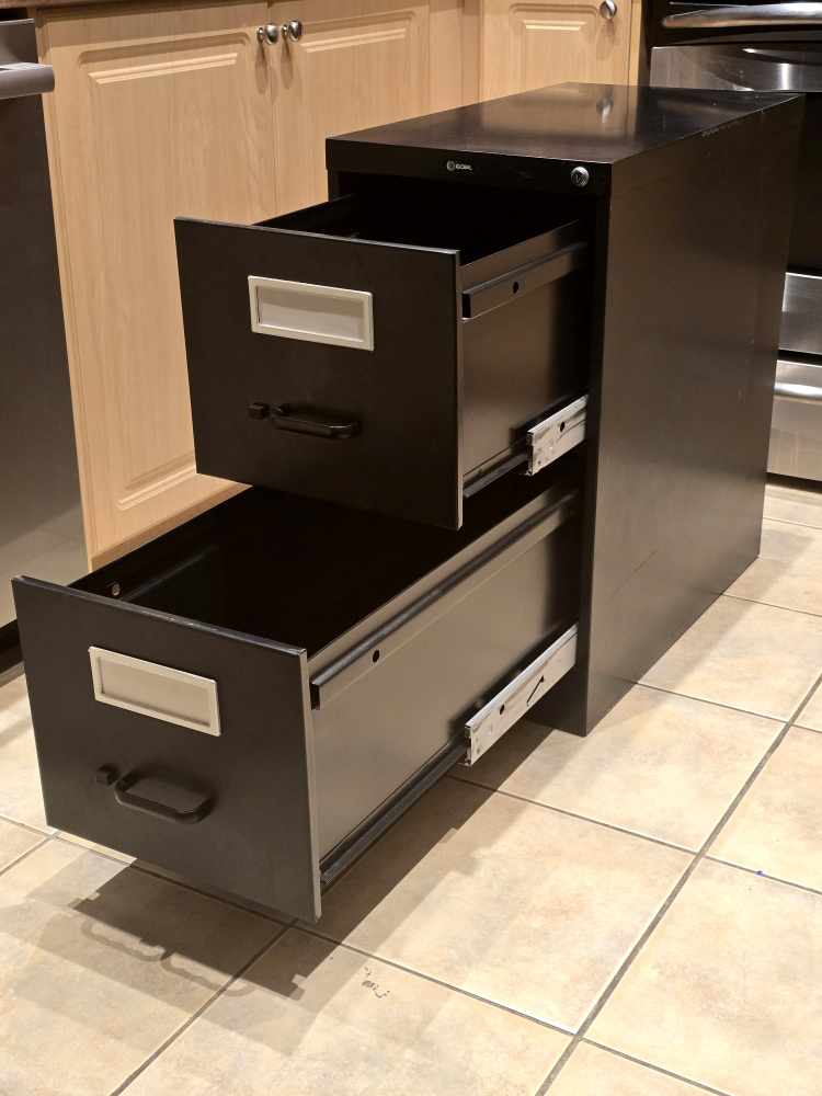 Steel File Cabinet, 2-Drawers, Black, Heavy-Duty 🥕 image indicator(3)