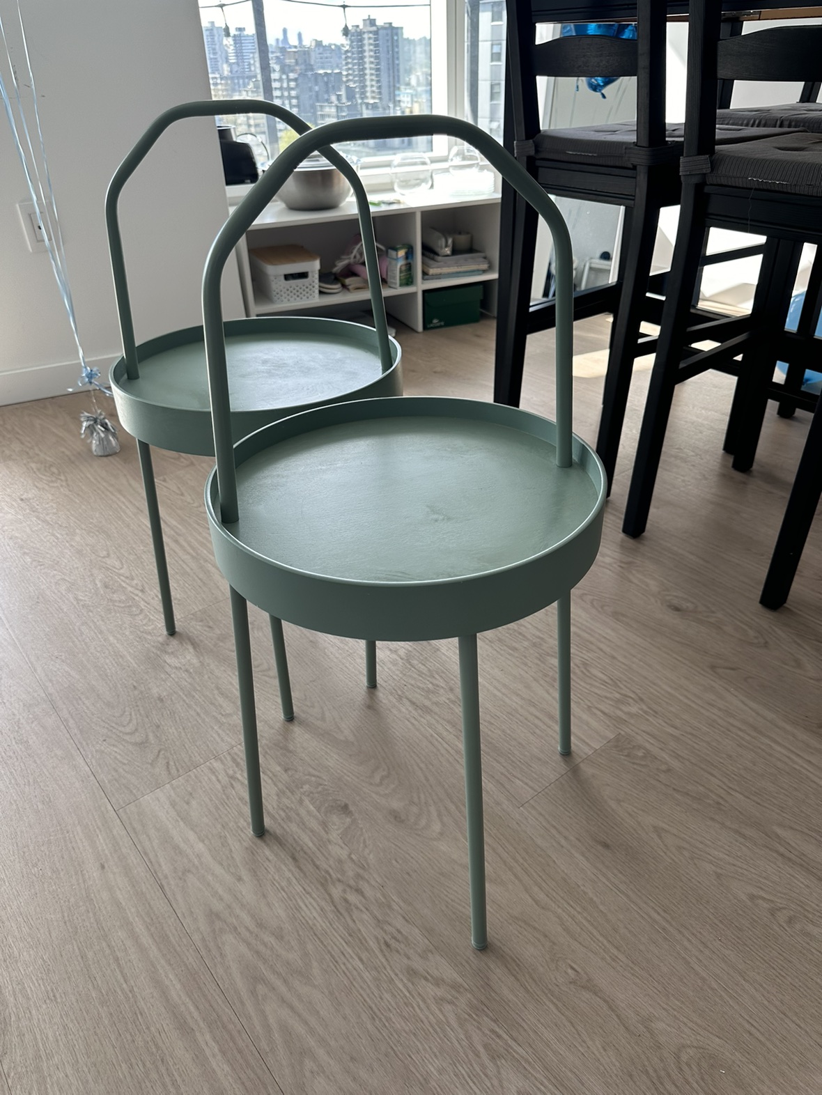 Side table, light gray-green